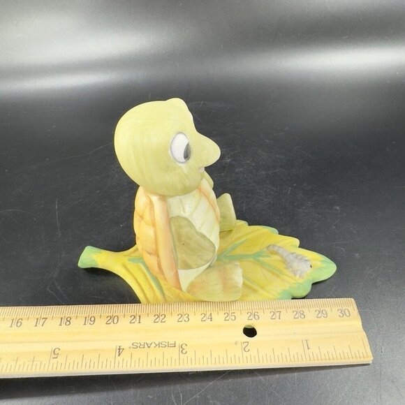 Vintage HOMCO Turtle Playing on Leaf Figurine Ceramic Whimsical Figure VTG - Picture 3 of 11